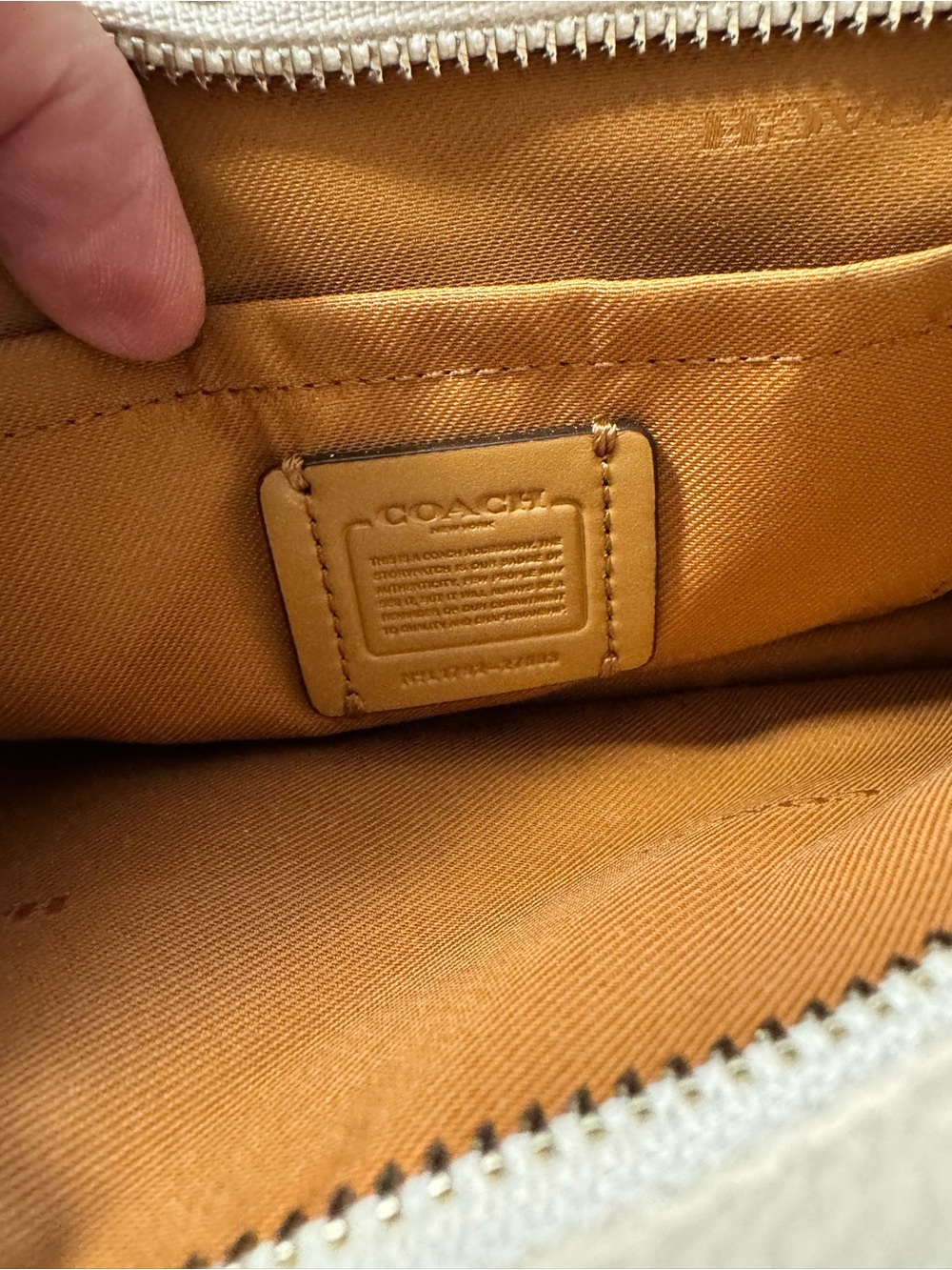 Coach NOA Pebbled Leather Crossbody Wallet - Chalk/Tan - Picture 7 of 11